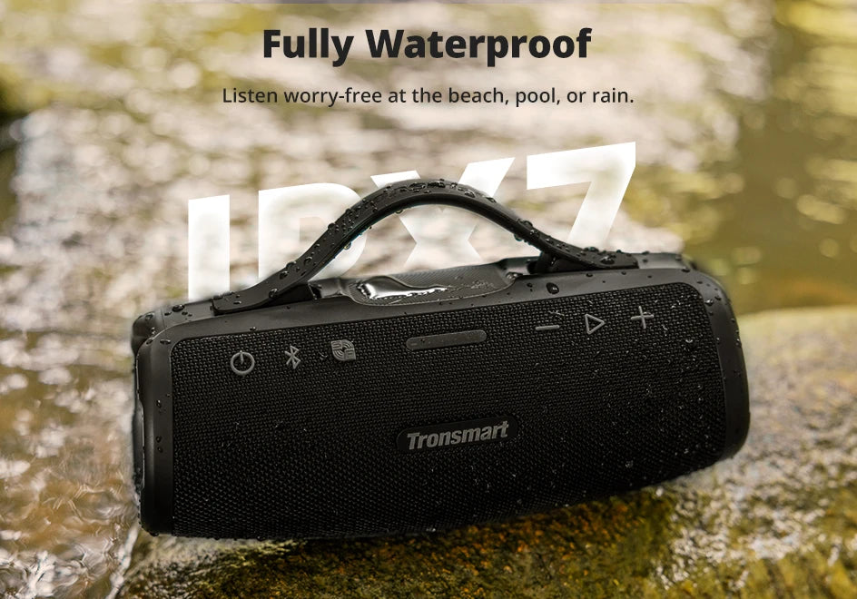 Tronsmart Mirtune S100 Bluetooth Speaker - 50W Portable Wireless Speaker with IPX7 Waterproof, Powerbank & App Control