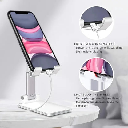Adjustable Desktop Phone & Tablet Stand — Universal Desk Holder