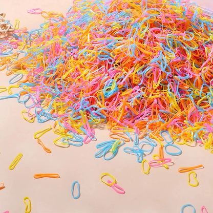 Mini Rubber Hair Ties, 500–2,000 Pack
