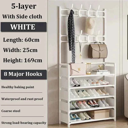 Multi-Layer Shoe and Hat Rack - Stylish Freestanding Organizer for Entryway and Bedroom - Flexivo
