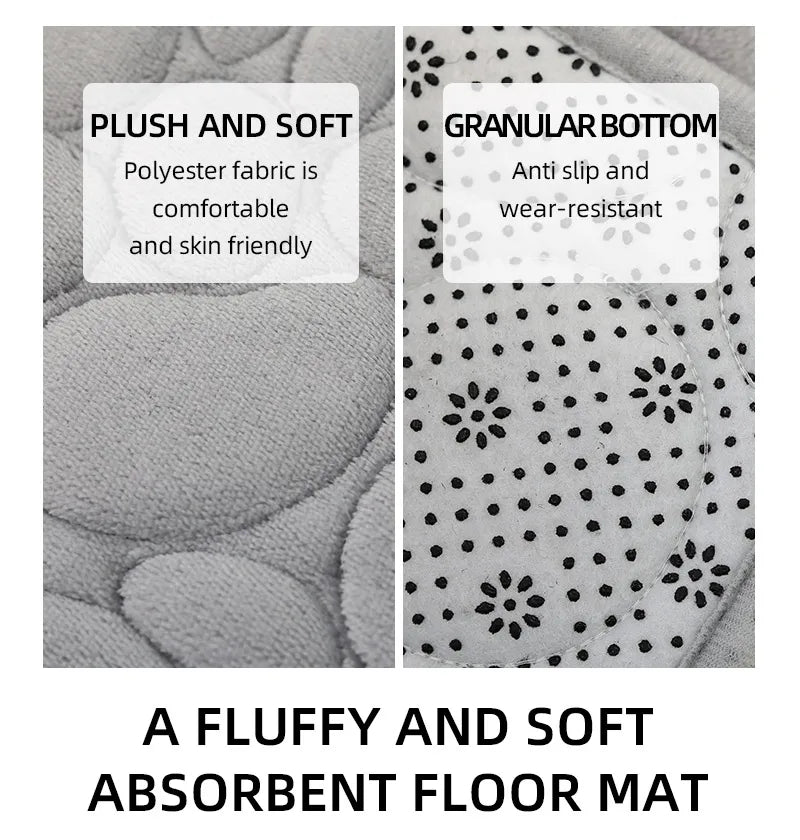 Microfiber Bathroom Mat Set — Non-Slip, Water-Absorbent (3 Pcs)