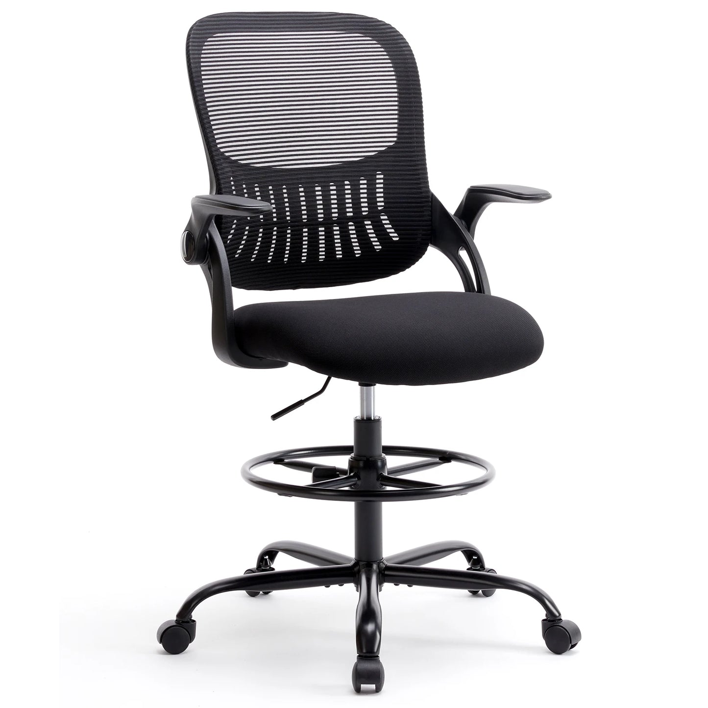 Ergonomic Mesh Office Chair, No Headrest, Adjustable Height & Armrests