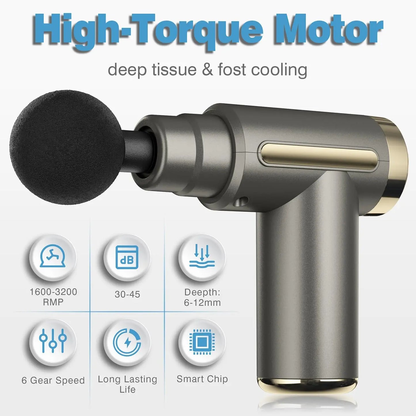 Mini Handheld Percussion Massage Gun – Deep Tissue Muscle Massager