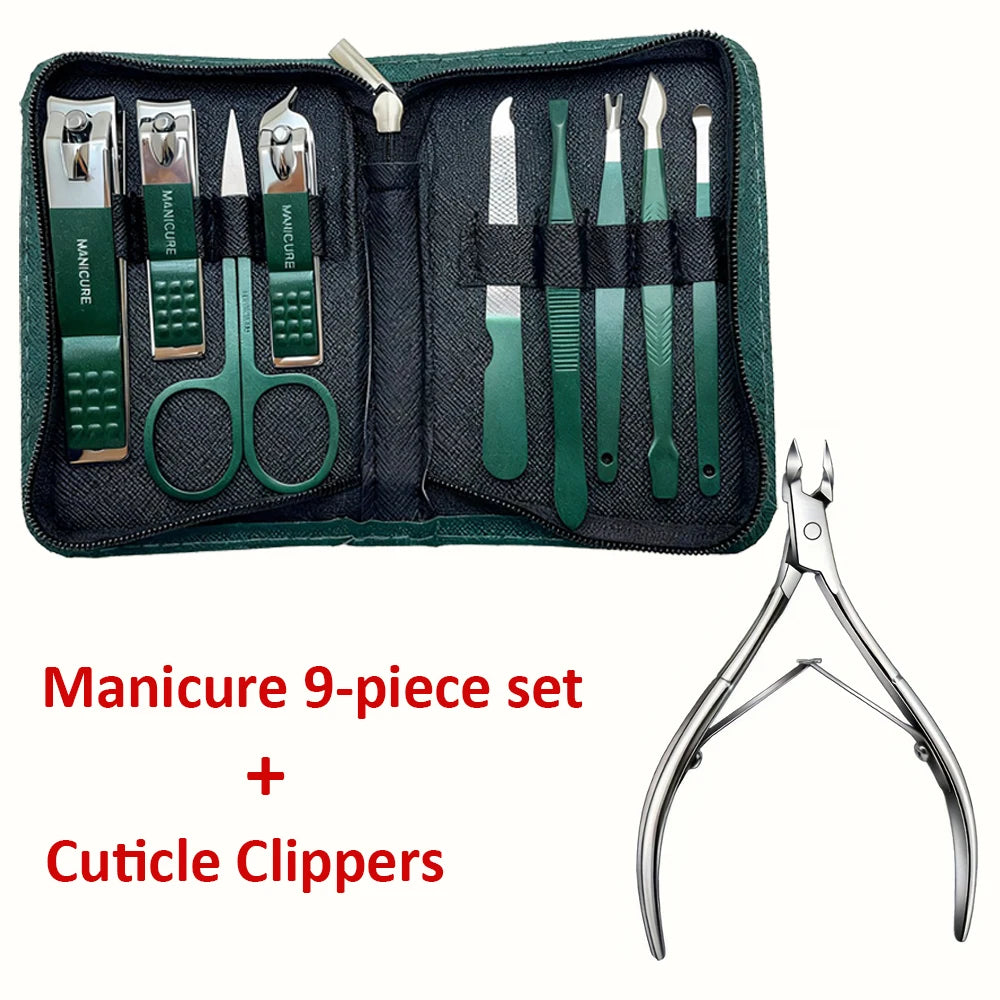 Stainless Steel Nail Care Kit with Travel Case