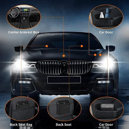 Mini Car Trash Can with Press-Open Lid