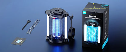Bug Zapper Outdoor – Dual LED, 4200V Grid, 15W UV, IPX4 Waterproof