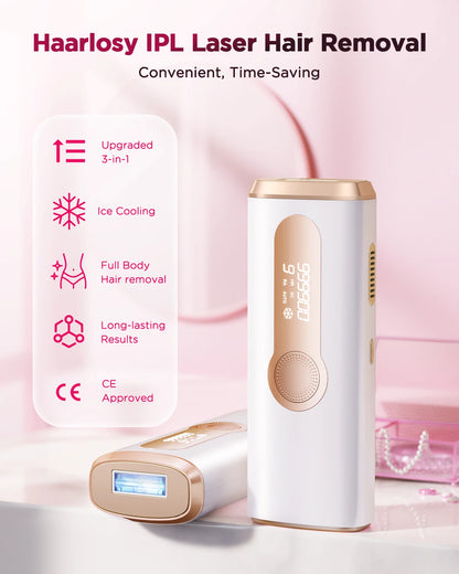 IPL Laser Hair Removal Device – 990,000 Flashes, Permanent Painless Hair Remover for Face, Body & Bikini