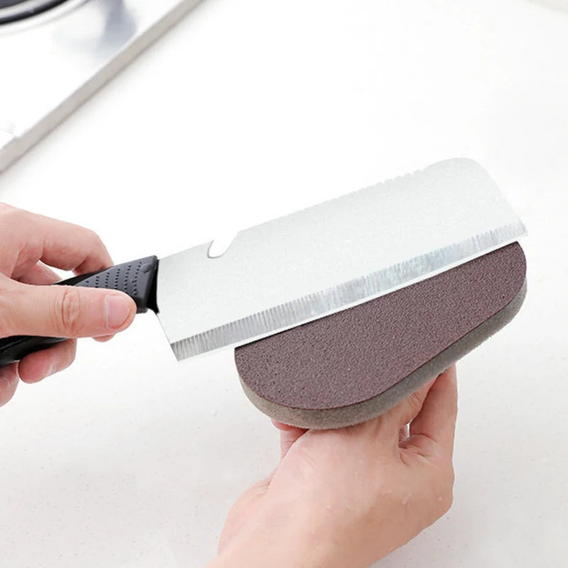 Handled Kitchen Scrub Brush with Emery Surface