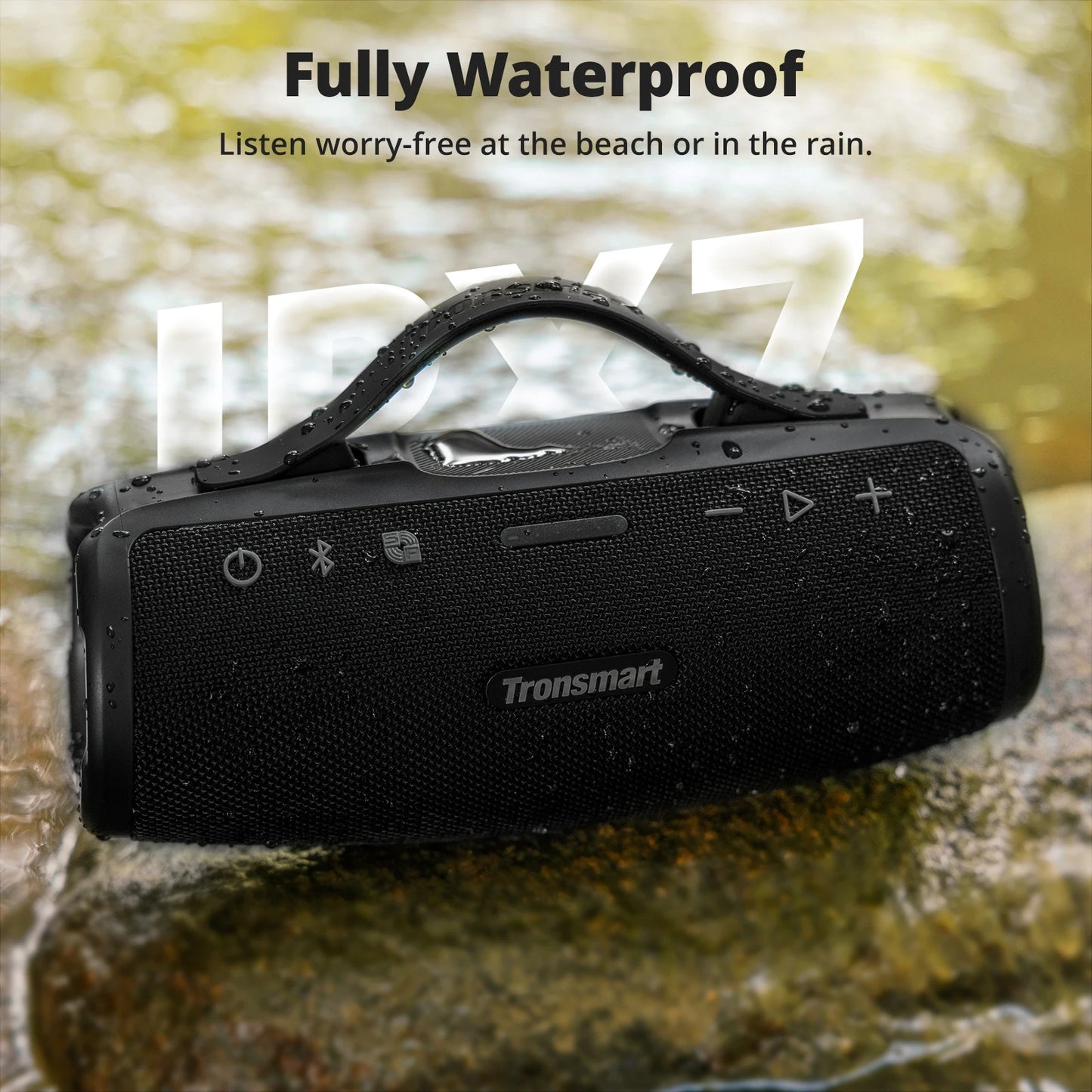 Tronsmart Mirtune S100 Bluetooth Speaker - 50W Portable Wireless Speaker with IPX7 Waterproof, Powerbank & App Control