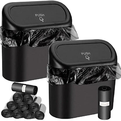 Mini Car Trash Can with Press-Open Lid