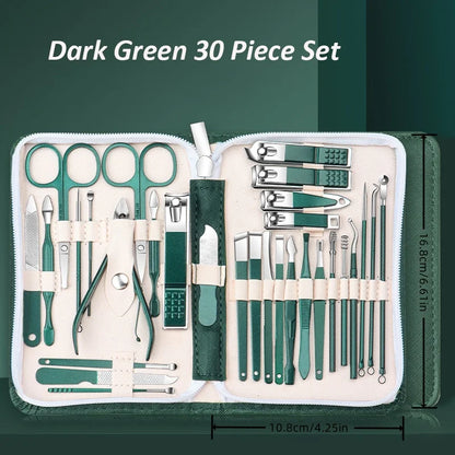 Stainless Steel Nail Care Kit with Travel Case