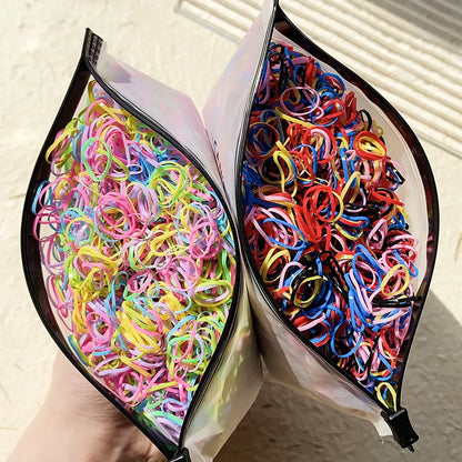 Mini Rubber Hair Ties, 500–2,000 Pack