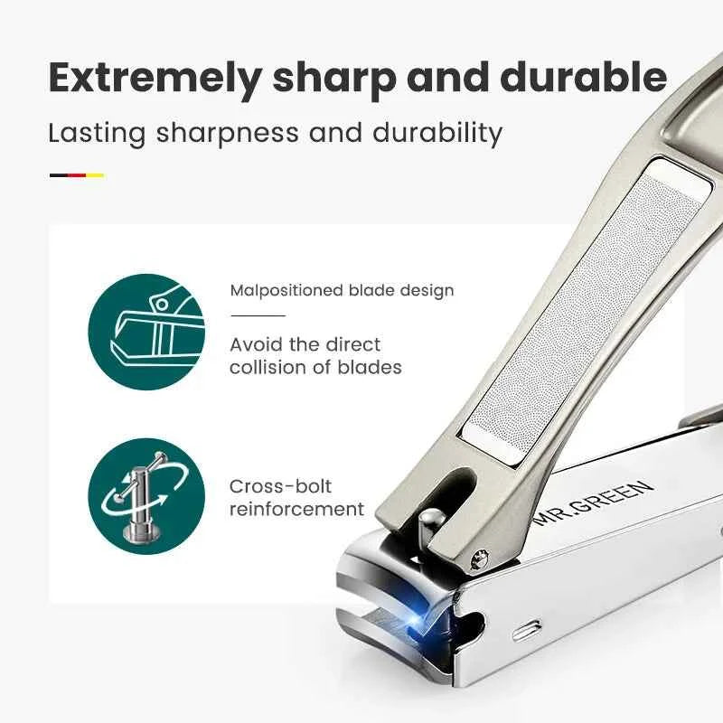 MR.GREEN Nail Clipper - Precision Stainless Steel Anti-Splash Fingernail Trimmer for Effortless Grooming - Flexivo