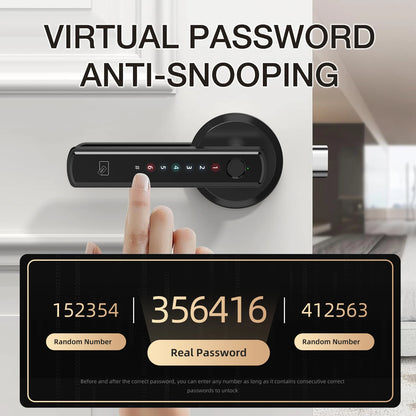 Smart Door Lock — Fingerprint, App, Keypad & Card, Bluetooth, Indoor