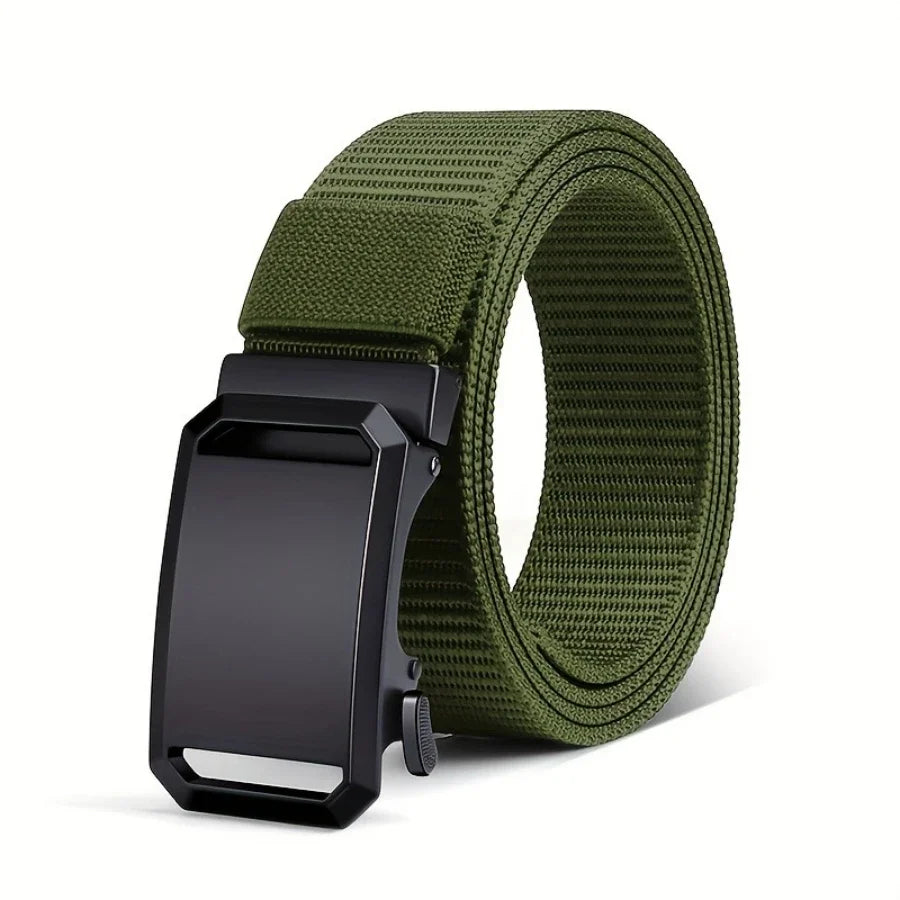 Automatic Buckle Canvas Tactical Belt for Men