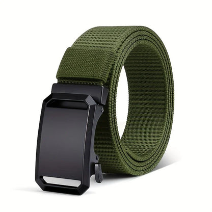 Automatic Buckle Canvas Tactical Belt for Men