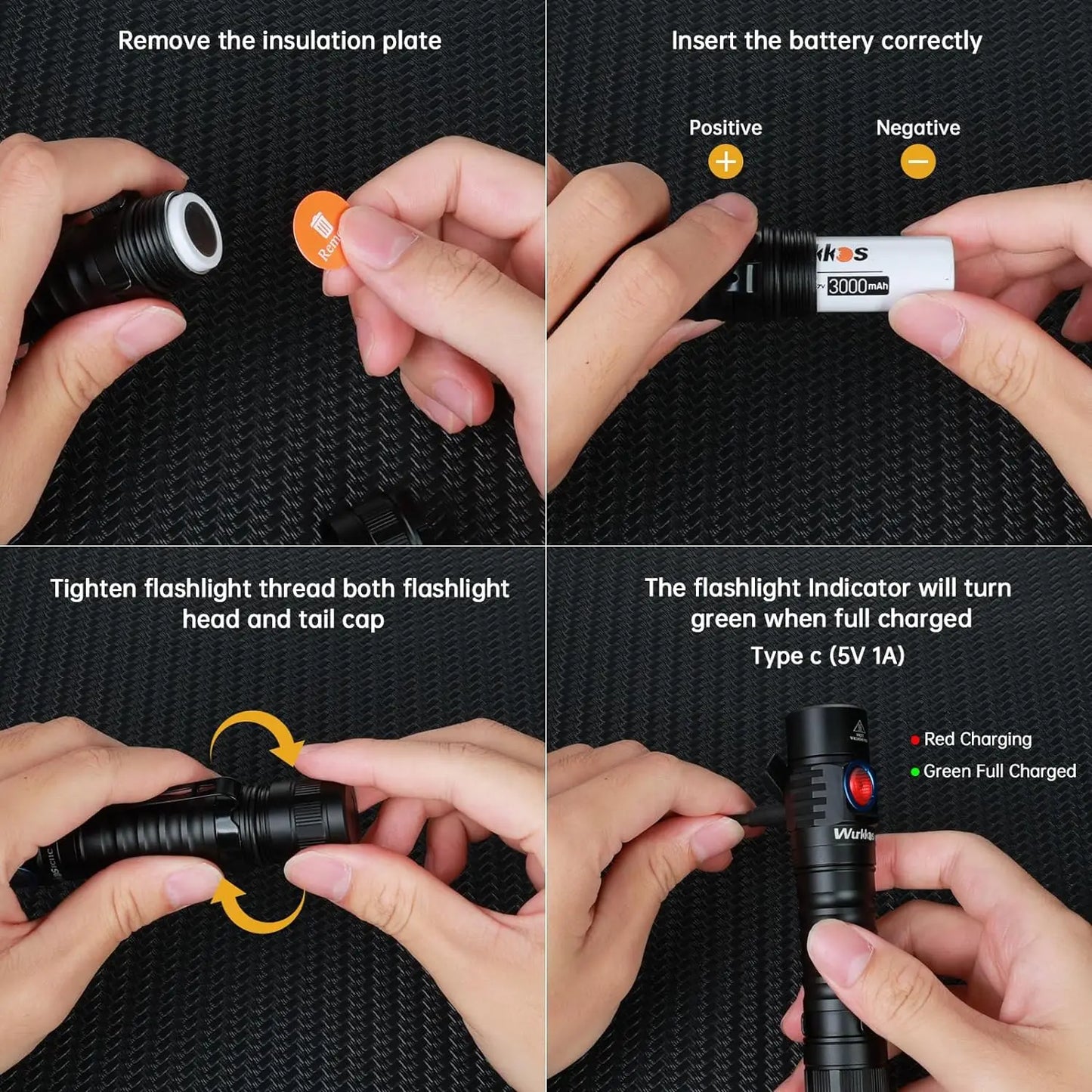 Wurkkos FC11C 519A EDC Flashlight — USB-C Rechargeable, IP68, Magnetic Tail