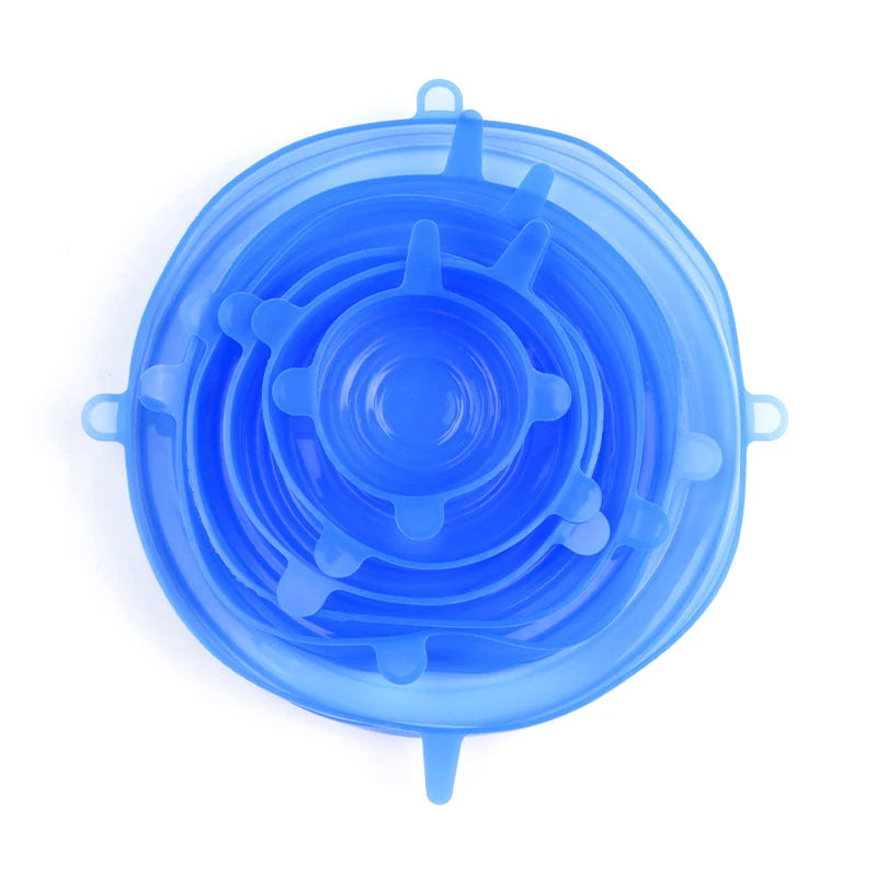Silicone Stretch Lids - 6-Piece Reusable Food Storage Covers