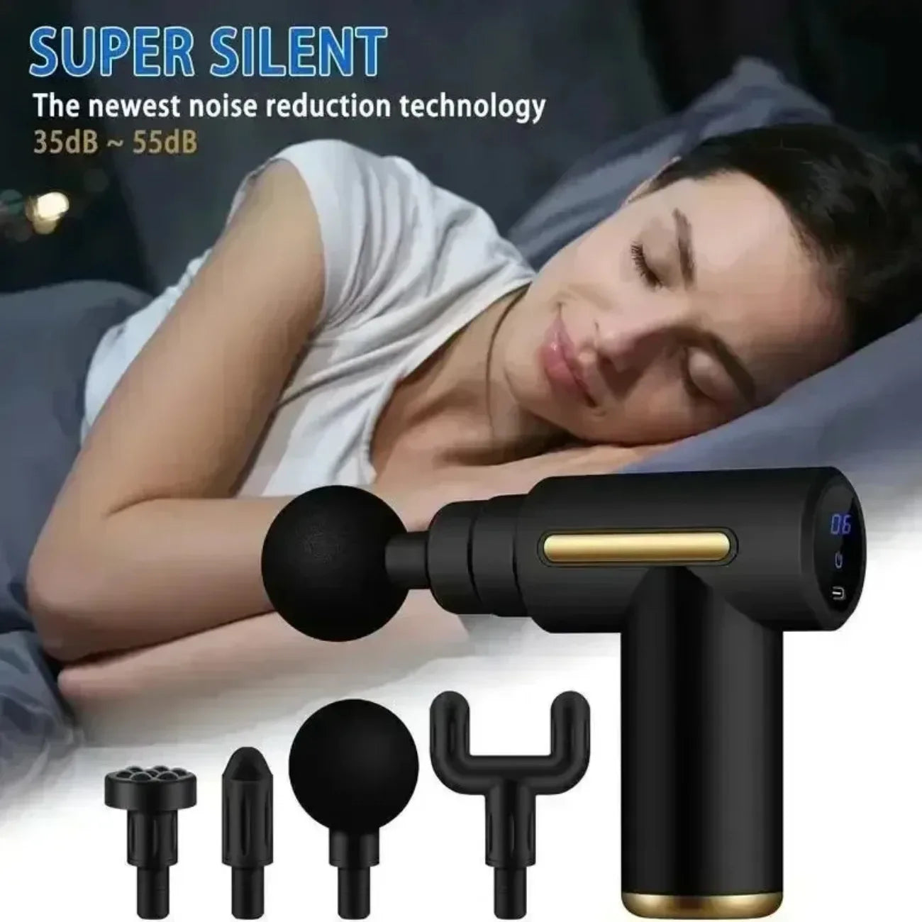 Mini USB Massage Gun - Portable Percussive Massager for Neck, Shoulders & Back