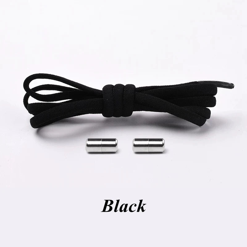 No-Tie Elastic Shoelaces with Metal Lock