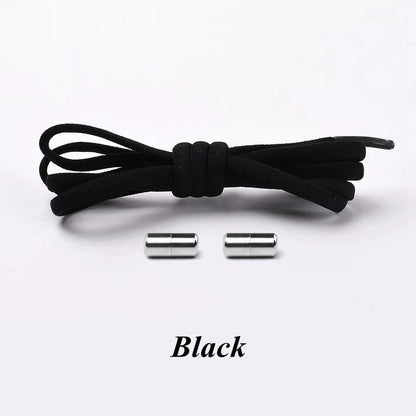 No-Tie Elastic Shoelaces with Metal Lock