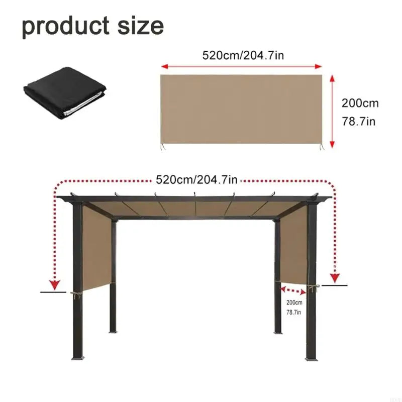 Universal Gazebo Replacement Canopy – Waterproof 190T Polyester, 520x200cm