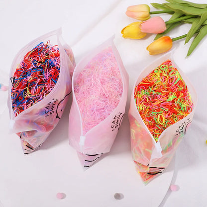 Mini Rubber Hair Ties, 500–2,000 Pack