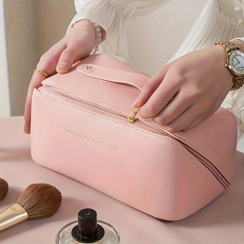 Zip-Closure Makeup Bag for Travel