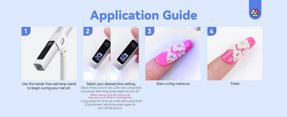 SAVILAND Rechargeable UV LED Nail Lamp - Portable Mini Nail Dryer with Magnetic Stand & LCD Timer