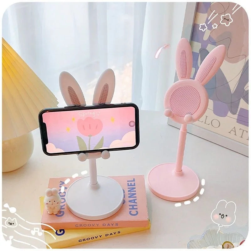 Height-Adjustable Rotatable Rabbit Phone Stand