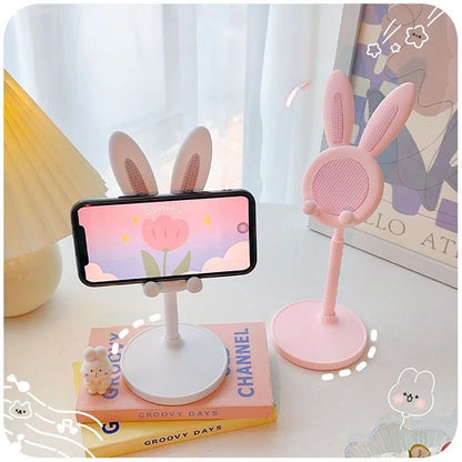 Height-Adjustable Rotatable Rabbit Phone Stand