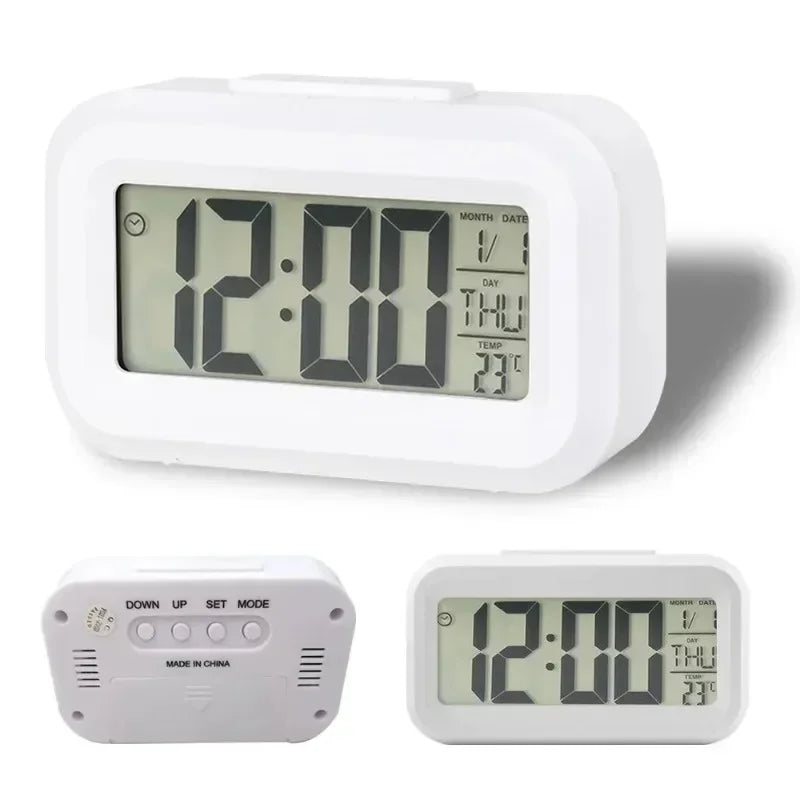 LED Digital Alarm Clock with Temperature & Date Display