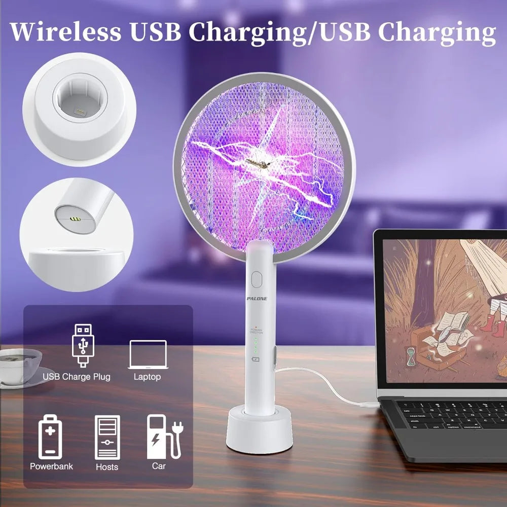 Rechargeable Electric Insect Swatter with Charging Dock