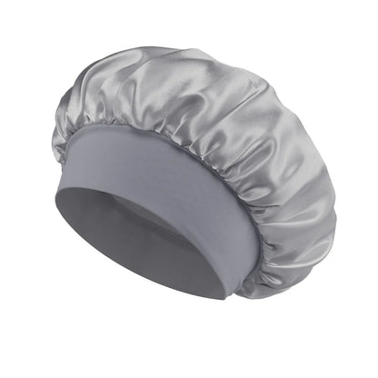 Satin Sleep Bonnet with Wide Elastic Band