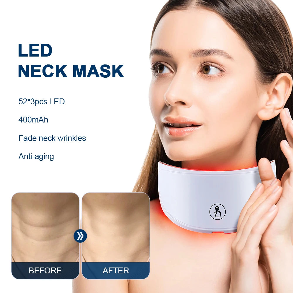 LED Neck Beauty Mask — 7-Color Photon Therapy for Anti-Wrinkle & Skin Tightening - Flexivo