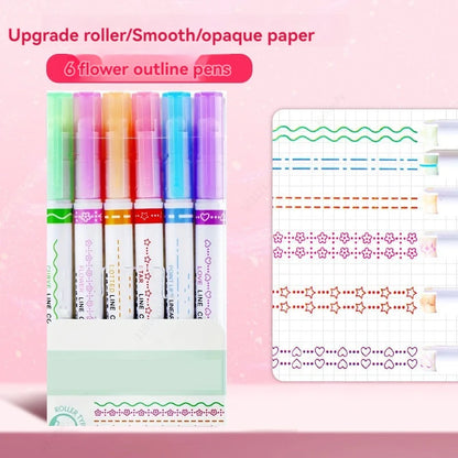 Kawaii Flower Highlighter Pens — 6-Piece Journaling Set