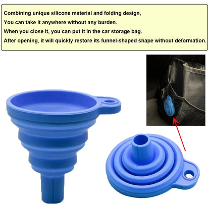 Collapsible Silicone Automotive Funnel