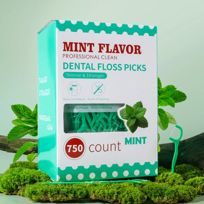 Mint Dental Floss Picks — Disposable Interdental Sticks for Deep Cleaning