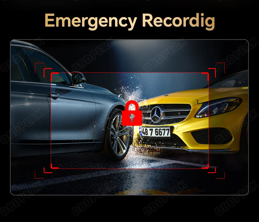 4K WiFi 3-Channel Dash Cam - 11.26" Rearview Mirror with Front, Rear & Interior Cameras