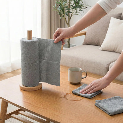 Non-Stick Microfiber Kitchen Cleaning Cloths – 50-Pack Tear-Off Roll