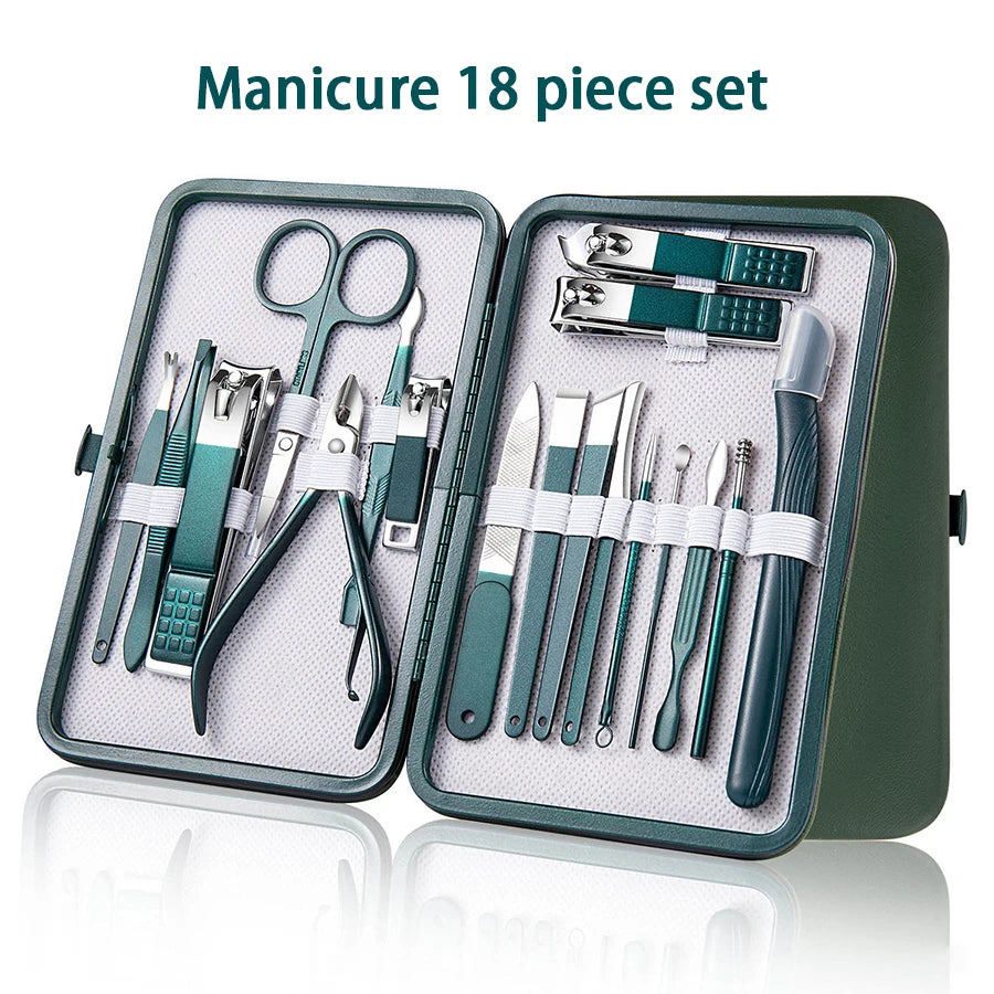 Stainless Steel Nail Care Kit with Travel Case