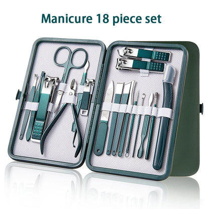 Stainless Steel Nail Care Kit with Travel Case