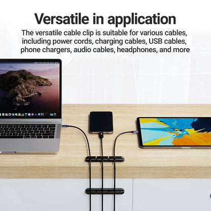 Adhesive Cable Organizer with 3, 5 or 7 Slots
