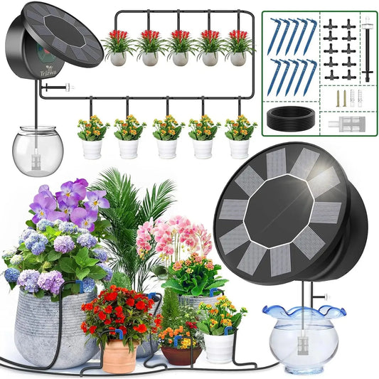 Solar Drip Irrigation Kit with Programmable Timer