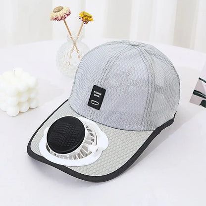 Solar Fan Cap — Breathable Outdoor Hat with USB & Solar Charging