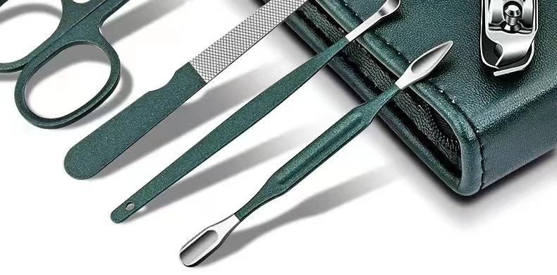 Stainless Steel Nail Clipper Set - 6-Piece Manicure & Pedicure Kit