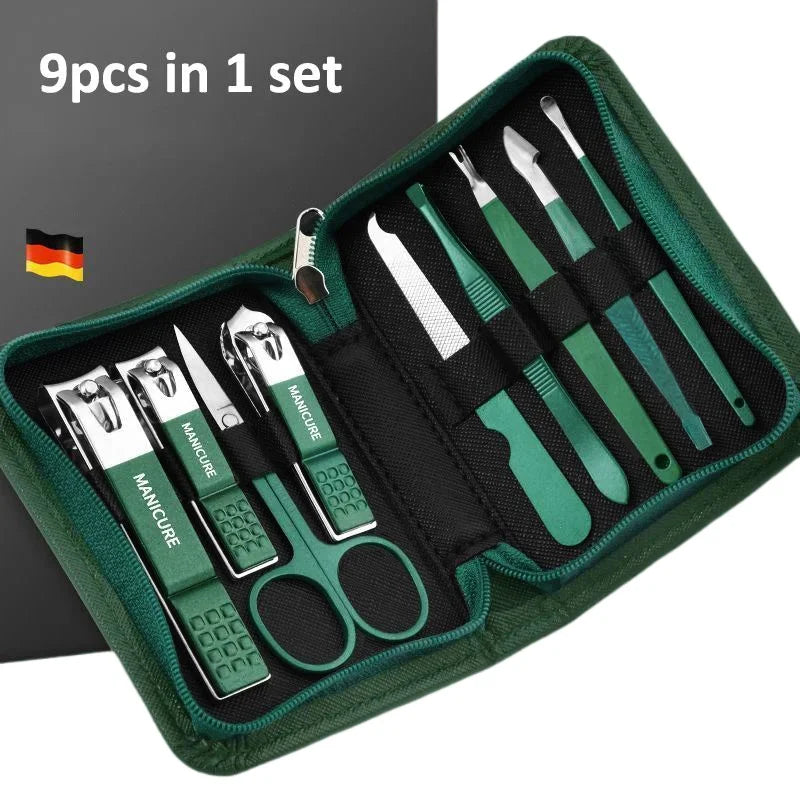 Stainless Steel Nail Care Kit with Travel Case