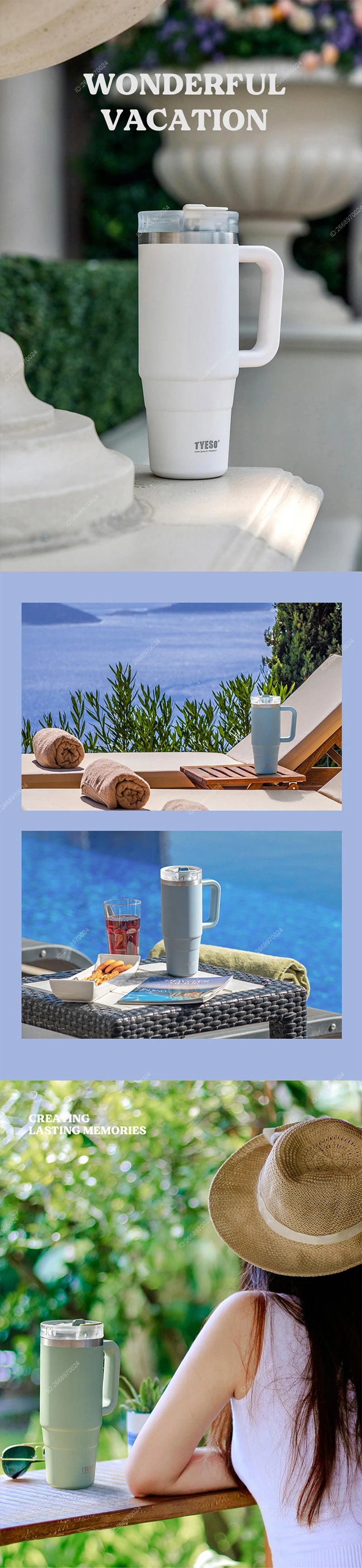 Vacuum Insulated Travel Mug with Straw & Handle for Ultimate Convenience - Flexivo