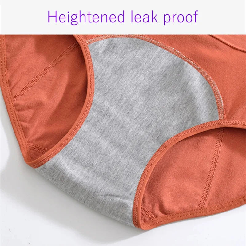Cotton Menstrual Period Underwear – High Waist, Leak-Proof Briefs (M–XXL)