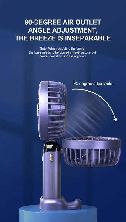 5-Speed Rechargeable Folding Handheld Fan